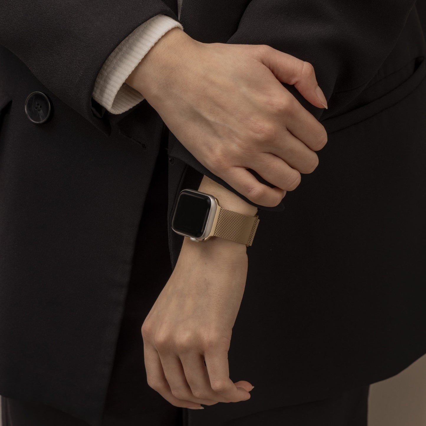 Bracelet Milanaise Apple Watch (rétro or)