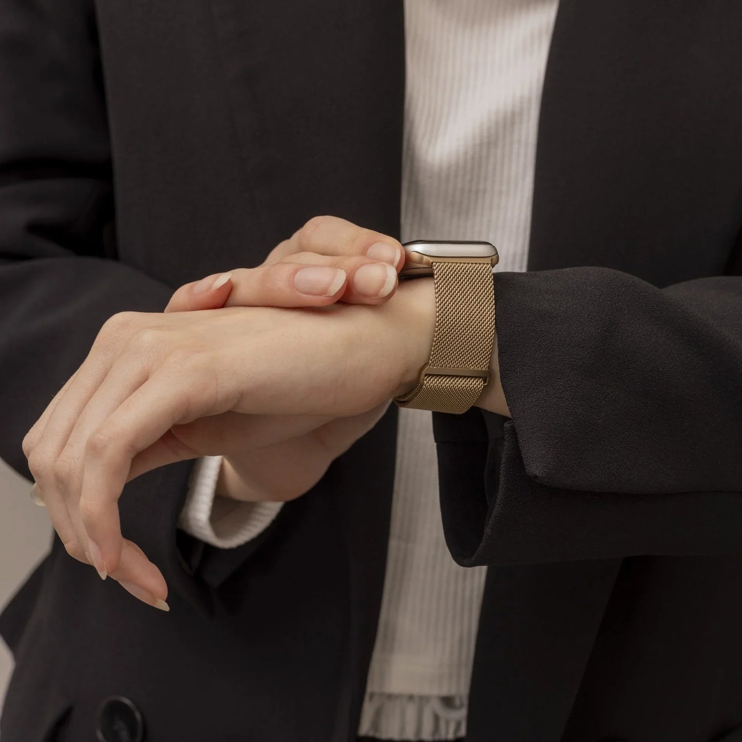 Bracelet Milanaise Apple Watch (rétro or)